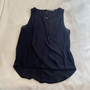 Staccato Black Sleeveless Blouse